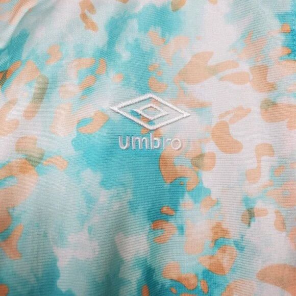 Umbro Watercolor Print Jacket Womans Size XS White Peach Blue Full Zip - Picture 3 of 10